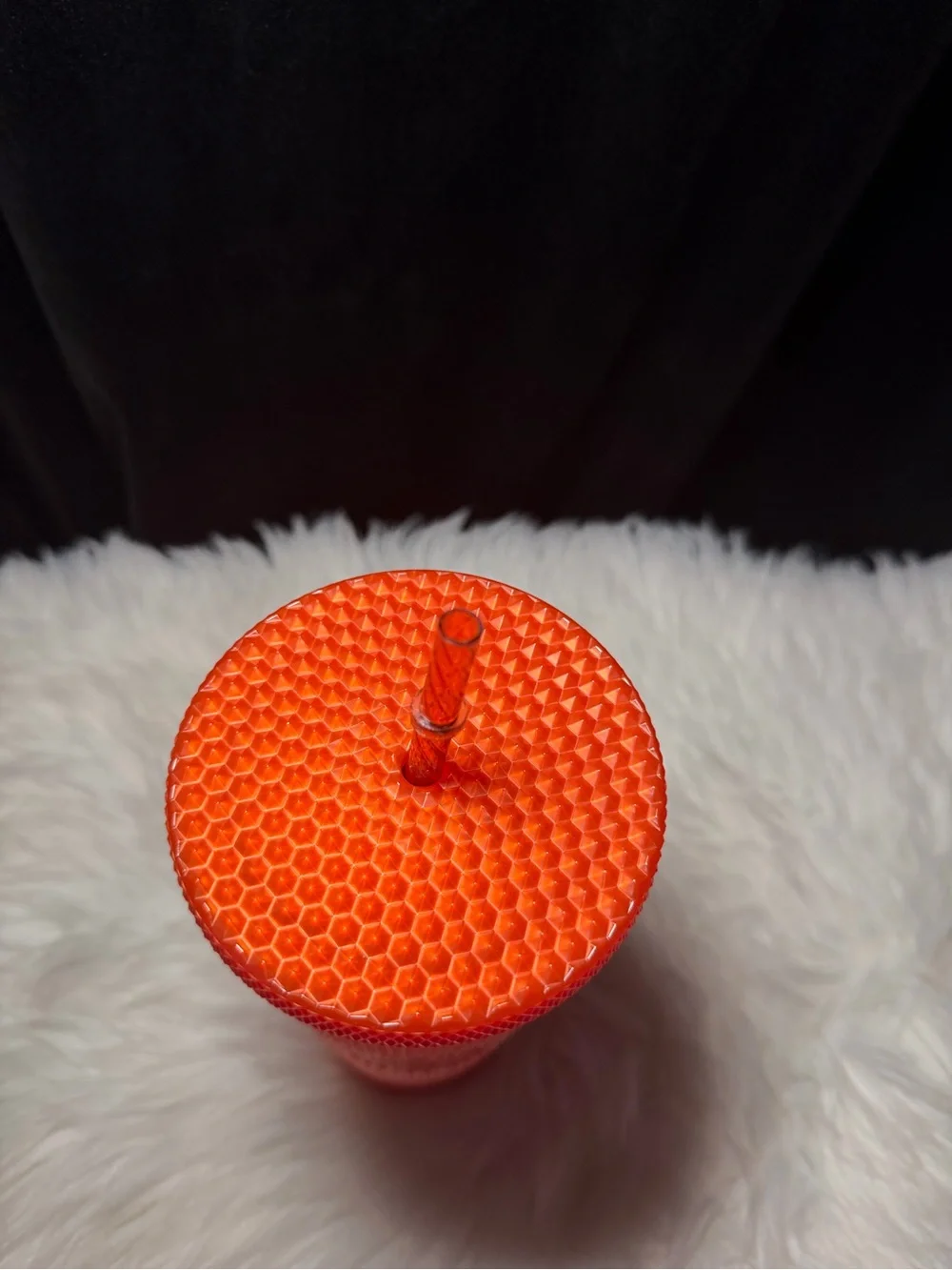 Starbucks 2022 Halloween Orange Studded Cold Cup Tumbler with Straw